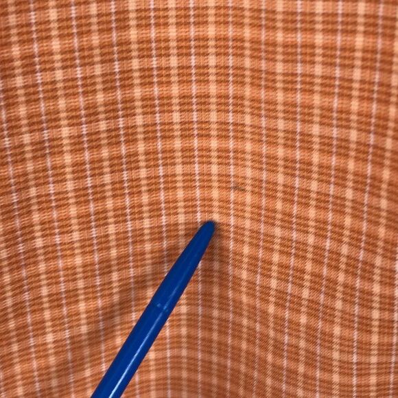 Columbia Casual Button Down Shirt Men's Medium Orange Plaid 100% Cotton Outdoor - Picture 6 of 11